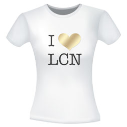 I love LCN t paita valkoinen